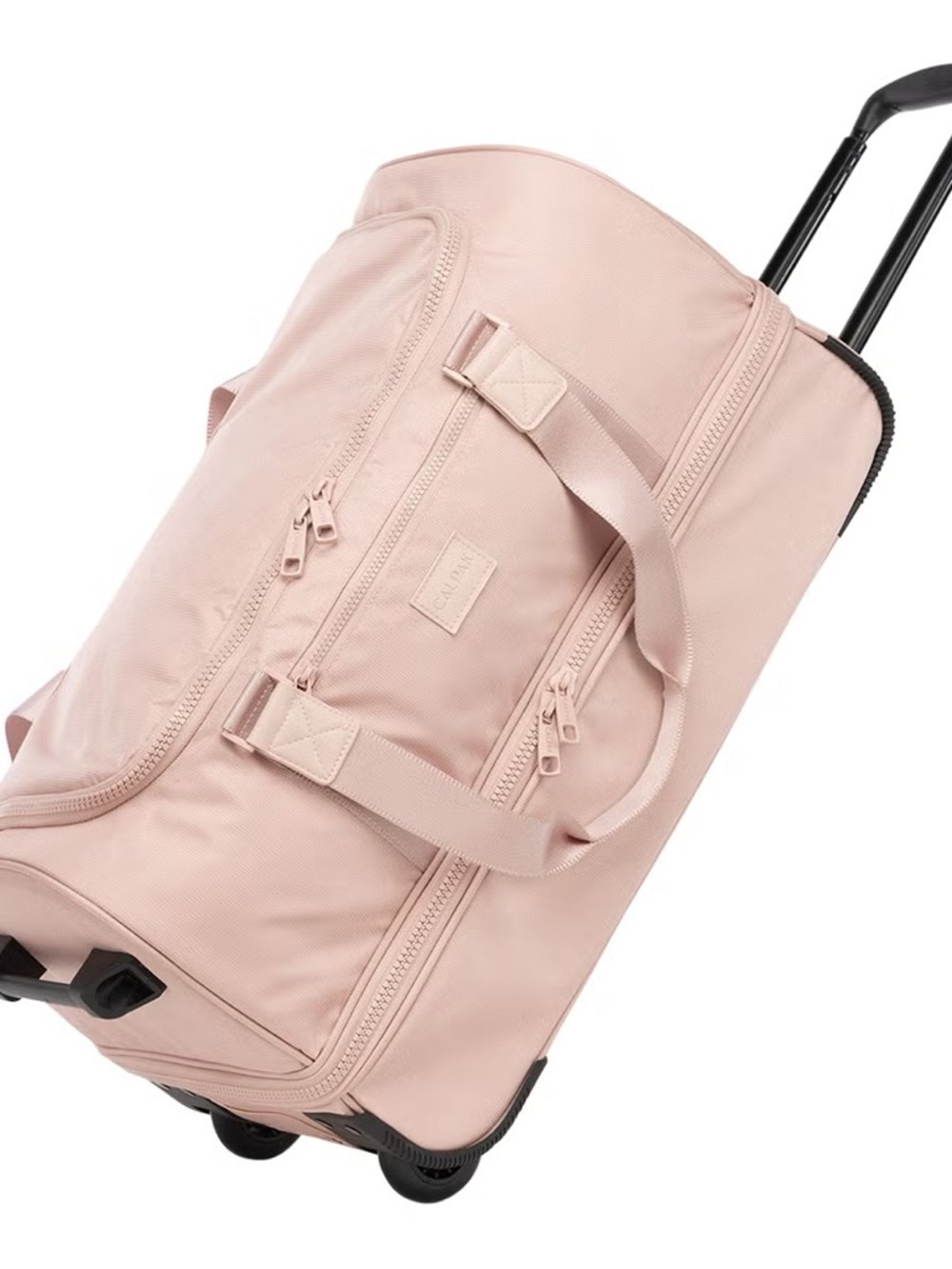 CALPAK Stevyn Rolling Duffel Luggage in Pink Sand